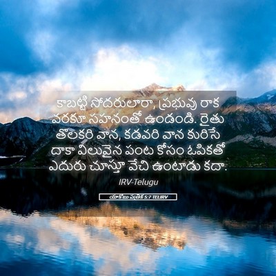 Picture 05 - యాకోబు పత్రిక 5:7 TELIRV - కాబట్టి - Bible Verse Picture