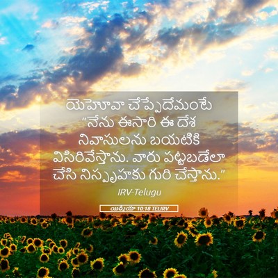 Picture 05 - యిర్మీయా 10:18 TELIRV - యెహోవా - Bible Verse Picture