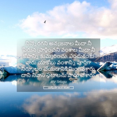 Picture 05 - యిర్మీయా 10:25 TELIRV - నిన్నెరగని - Bible Verse Picture