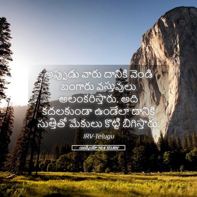 Picture 05 - యిర్మీయా 10:4 TELIRV - అప్పుడు వారు - Bible Verse Picture