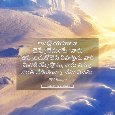 Picture 05 - యిర్మీయా 11:11 TELIRV - కాబట్టి యెహోవా - Bible Verse Picture