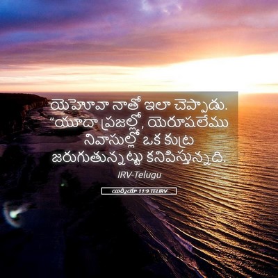 Picture 05 - యిర్మీయా 11:9 TELIRV - యెహోవా నాతో ఇలా - Bible Verse Picture