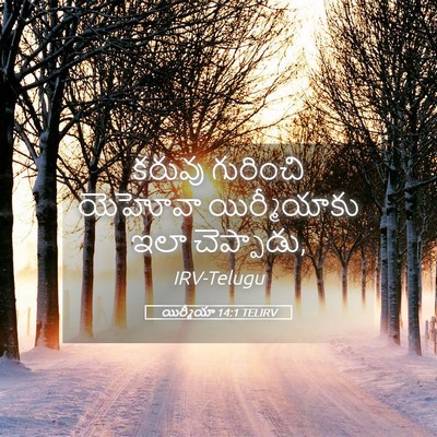 Picture 05 - యిర్మీయా 14:1 TELIRV - కరువు గురించి - Bible Verse Picture