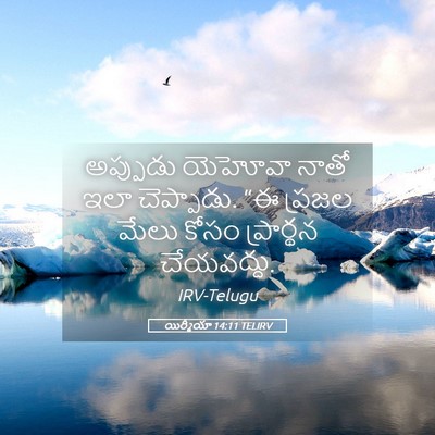 Picture 05 - యిర్మీయా 14:11 TELIRV - అప్పుడు యెహోవా - Bible Verse Picture