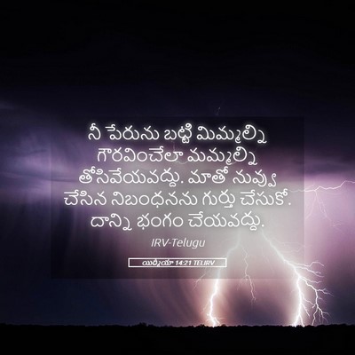 Picture 05 - యిర్మీయా 14:21 TELIRV - నీ పేరును బట్టి - Bible Verse Picture