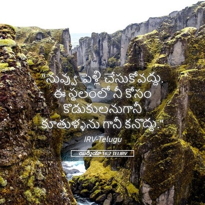 Picture 05 - యిర్మీయా 16:2 TELIRV - “నువ్వు పెళ్లి - Bible Verse Picture