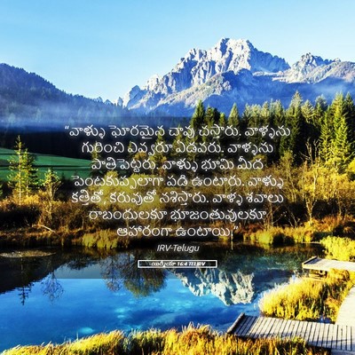 Picture 05 - యిర్మీయా 16:4 TELIRV - “వాళ్ళు ఘోరమైన - Bible Verse Picture