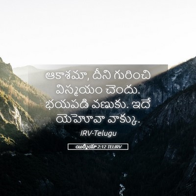 Picture 05 - యిర్మీయా 2:12 TELIRV - ఆకాశమా, దీని - Bible Verse Picture