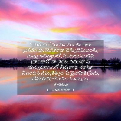 Picture 05 - యిర్మీయా 2:2 TELIRV - “యెరూషలేము - Bible Verse Picture