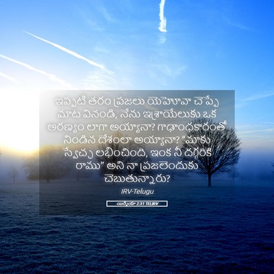 Picture 05 - యిర్మీయా 2:31 TELIRV - ఇప్పటి తరం ప్రజలు - Bible Verse Picture
