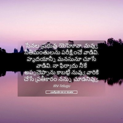Picture 05 - యిర్మీయా 20:12 TELIRV - సేనల ప్రభువు - Bible Verse Picture