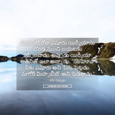 Picture 05 - యిర్మీయా 20:3 TELIRV - మరుసటి రోజు పషూరు - Bible Verse Picture