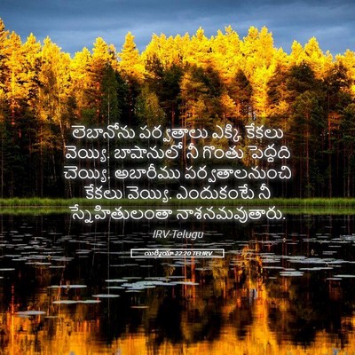 Picture 05 - యిర్మీయా 22:20 TELIRV - లెబానోను పర్వతాలు - Bible Verse Picture