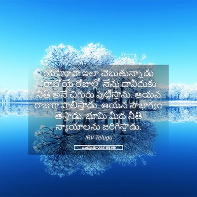 Picture 05 - యిర్మీయా 23:5 TELIRV - యెహోవా ఇలా - Bible Verse Picture