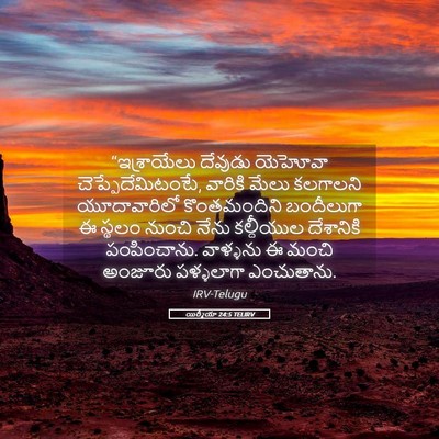 Picture 05 - యిర్మీయా 24:5 TELIRV - “ఇశ్రాయేలు దేవుడు - Bible Verse Picture