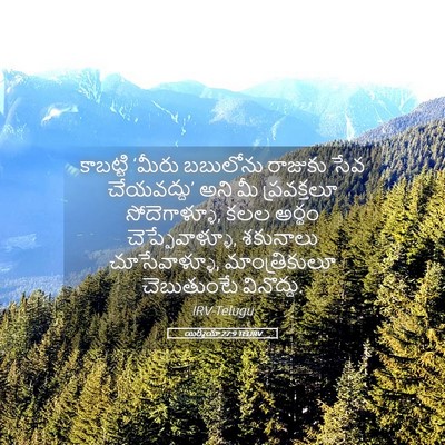 Picture 05 - యిర్మీయా 27:9 TELIRV - కాబట్టి ‘మీరు - Bible Verse Picture