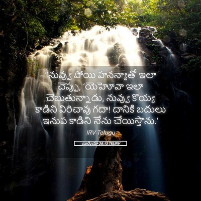Picture 05 - యిర్మీయా 28:13 TELIRV - “నువ్వు పోయి - Bible Verse Picture