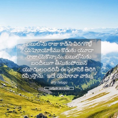 Picture 05 - యిర్మీయా 28:4 TELIRV - బబులోను రాజు - Bible Verse Picture