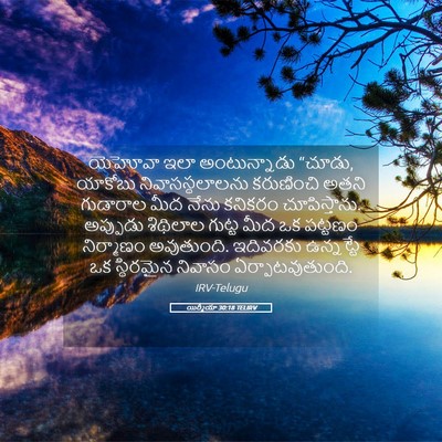 Picture 05 - యిర్మీయా 30:18 TELIRV - యెహోవా ఇలా - Bible Verse Picture