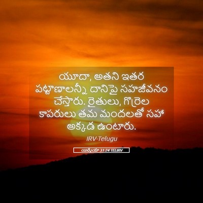 Picture 05 - యిర్మీయా 31:24 TELIRV - యూదా, అతని ఇతర - Bible Verse Picture
