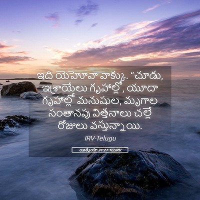 Picture 05 - యిర్మీయా 31:27 TELIRV - ఇది యెహోవా వాక్కు. - Bible Verse Picture