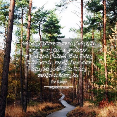 Picture 05 - యిర్మీయా 31:3 TELIRV - గతంలో యెహోవా నాకు - Bible Verse Picture
