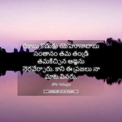 Picture 05 - యిర్మీయా 35:16 TELIRV - రేకాబు కొడుకు - Bible Verse Picture
