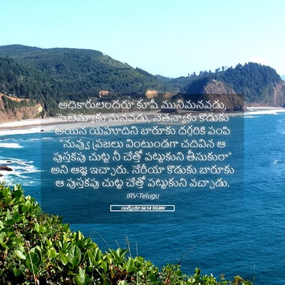 Picture 05 - యిర్మీయా 36:14 TELIRV - అధికారులందరూ కూషీ - Bible Verse Picture