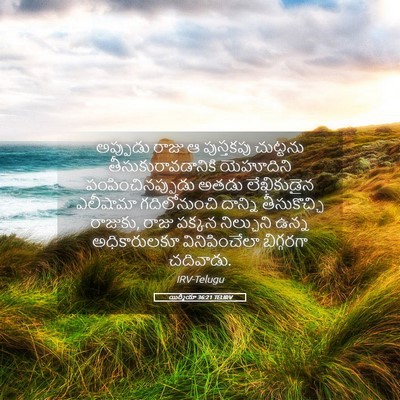 Picture 05 - యిర్మీయా 36:21 TELIRV - అప్పుడు రాజు ఆ - Bible Verse Picture