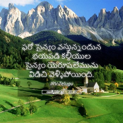 Picture 05 - యిర్మీయా 37:11 TELIRV - ఫరో సైన్యం - Bible Verse Picture