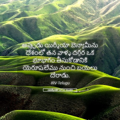 Picture 05 - యిర్మీయా 37:12 TELIRV - అప్పుడు యిర్మీయా - Bible Verse Picture