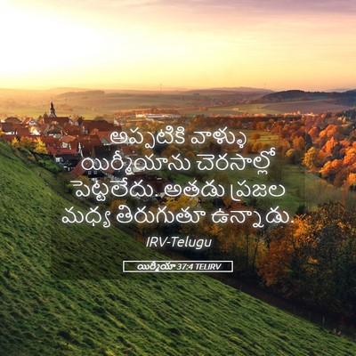 Picture 05 - యిర్మీయా 37:4 TELIRV - అప్పటికి వాళ్ళు - Bible Verse Picture
