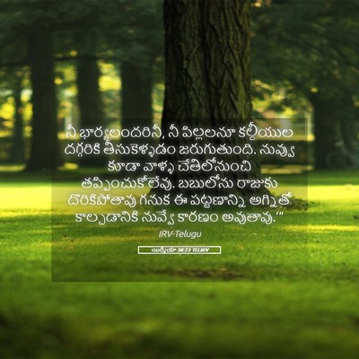 Picture 05 - యిర్మీయా 38:23 TELIRV - నీ భార్యలందరినీ, - Bible Verse Picture