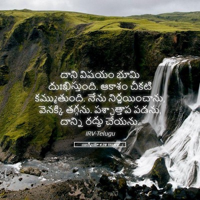 Picture 05 - యిర్మీయా 4:28 TELIRV - దాని విషయం భూమి - Bible Verse Picture