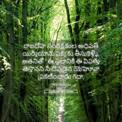Picture 05 - యిర్మీయా 40:2 TELIRV - రాజదేహ సంరక్షకుల - Bible Verse Picture