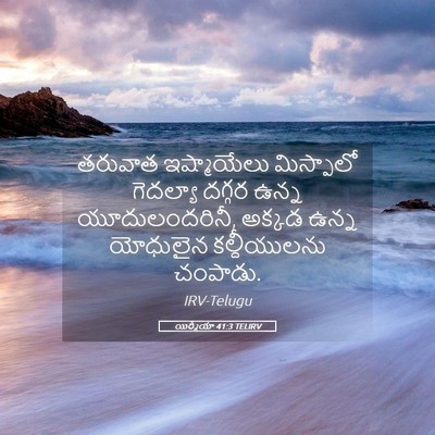 Picture 05 - యిర్మీయా 41:3 TELIRV - తరువాత ఇష్మాయేలు - Bible Verse Picture