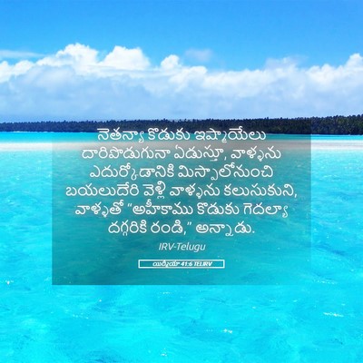 Picture 05 - యిర్మీయా 41:6 TELIRV - నెతన్యా కొడుకు - Bible Verse Picture