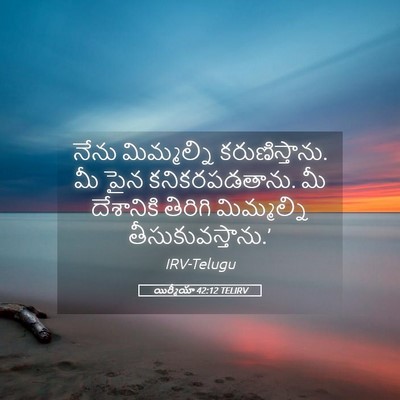 Picture 05 - యిర్మీయా 42:12 TELIRV - నేను మిమ్మల్ని - Bible Verse Picture