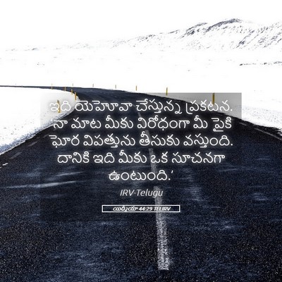 Picture 05 - యిర్మీయా 44:29 TELIRV - ఇది యెహోవా - Bible Verse Picture