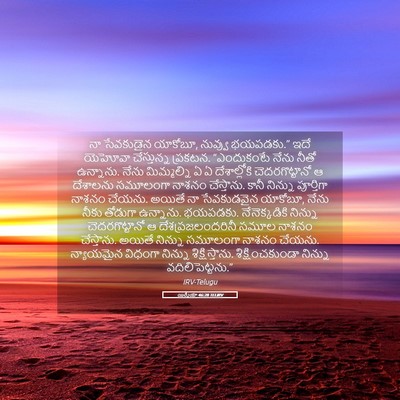Picture 05 - యిర్మీయా 46:28 TELIRV - నా సేవకుడైన - Bible Verse Picture