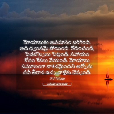Picture 05 - యిర్మీయా 48:20 TELIRV - మోయాబుకు అవమానం - Bible Verse Picture