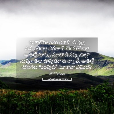Picture 05 - యిర్మీయా 48:27 TELIRV - ఇశ్రాయేలును చూసి - Bible Verse Picture