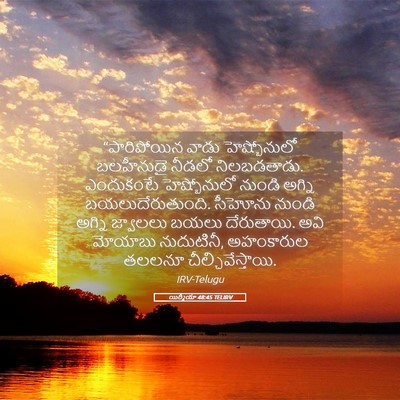 Picture 05 - యిర్మీయా 48:45 TELIRV - “పారిపోయిన వాడు - Bible Verse Picture