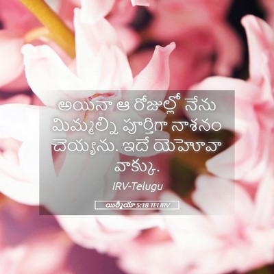 Picture 05 - యిర్మీయా 5:18 TELIRV - అయినా ఆ రోజుల్లో - Bible Verse Picture