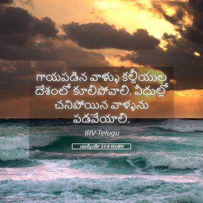 Picture 05 - యిర్మీయా 51:4 TELIRV - గాయపడిన వాళ్ళు - Bible Verse Picture