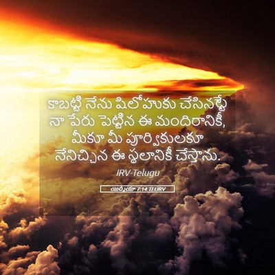 Picture 05 - యిర్మీయా 7:14 TELIRV - కాబట్టి నేను - Bible Verse Picture