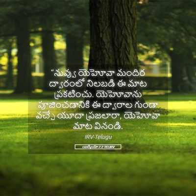 Picture 05 - యిర్మీయా 7:2 TELIRV - “నువ్వు యెహోవా - Bible Verse Picture
