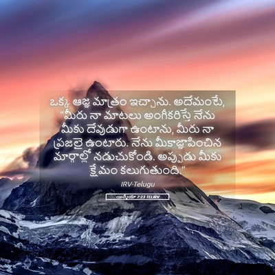 Picture 05 - యిర్మీయా 7:23 TELIRV - ఒక్క ఆజ్ఞ మాత్రం - Bible Verse Picture