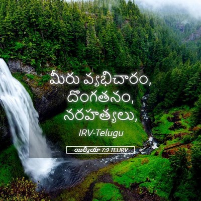 Picture 05 - యిర్మీయా 7:9 TELIRV - మీరు వ్యభిచారం, - Bible Verse Picture