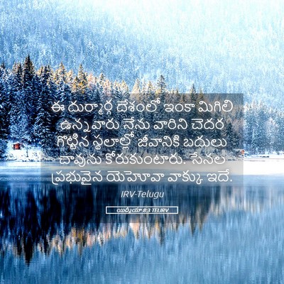 Picture 05 - యిర్మీయా 8:3 TELIRV - ఈ దుర్మార్గ - Bible Verse Picture